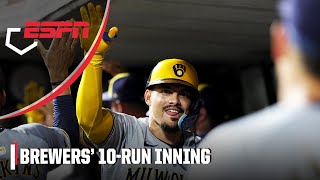 The Brewers catch fire for a 🔟-RUN INNING 🔥 | ESPN MLB
