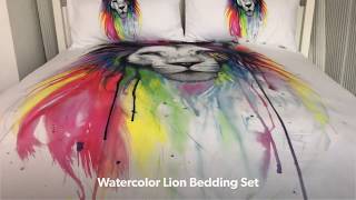 Rainbow Lion Bedding Set