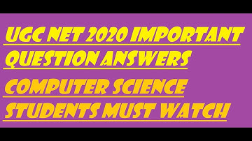 UGC NET 2020 preparation || important questions of ugc net computer science paper 2|| september exam