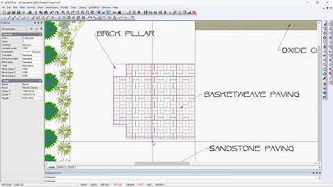 Apply basket weave hatch patterns in landscape drawings