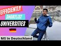 How to Efficiently Shortlist Universities for Masters |Detailed Tips | Ms in Germany|Rushikesh Munde