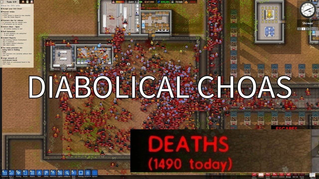 Prison Architect: Supermax Legendary Only 1600+ Dead Riot | 1000 Escapes