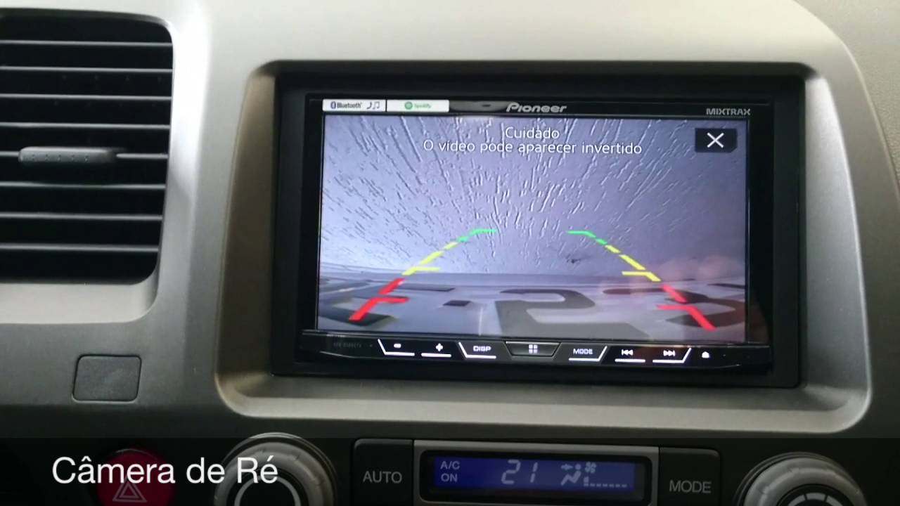 Honda Civic 2008 com Waze e Spotify touch screen direto na tela