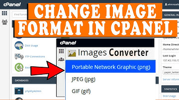 How to Change image formats in cPanel?