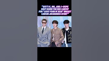 BTS RM, J-Hope & V attend W Korea’s Breast Cancer Awareness event ✨💜
