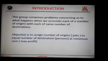 OPERATIONS RESEARCH - ASSIGNMENT PROBLEM(PART 1)