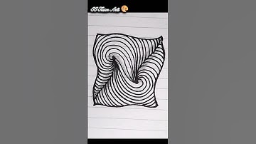 Easy zentangle pattern, #tutorial #trending #easydrawing #drawing #shortsfeed #doodle #zentangle