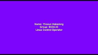 Linux control operator SV2433