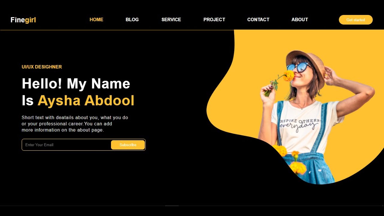 Personal Portfolio Website using HTML and CSS for Beginners - YouTube