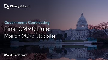Final CMMC Rule: March 2023 Update