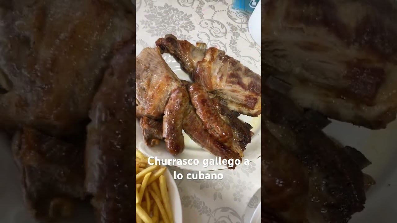 Churrasco gallego a lo cubano #comidacubana #cuba #recetasfaciles #churrasco #galicia #chorizo