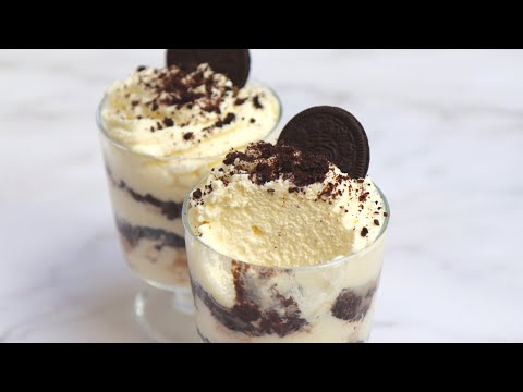 Oreo mousse dessert only 3 ingredients No Eggs or No Flour