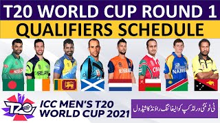 ICC T20 World Cup 2021: Full Schedule of Qualifiers Round 1 of the tournament with time and venue.