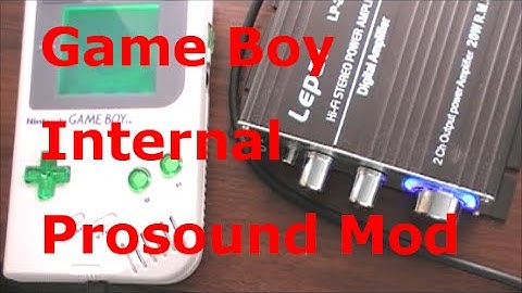 How to: Original Game Boy DMG Internal Prosound Mod
