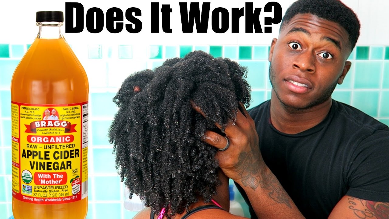 Husband Washes My Natural Hair | Apple Cider Vinegar Rinse | Does It Work?  - YouTube