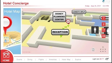 Hotel Concierge Digital Signage with 3D Wayfinding