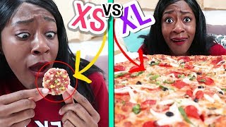 Tiny Pizza vs Large Pizza!