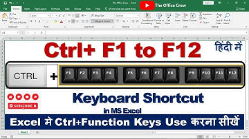 Ctrl+Functions Keys in MS Excel | Ctrl+F1 to Ctrl+F12 Keyboard Shortcut Key|  MS Excel Shortcut Key