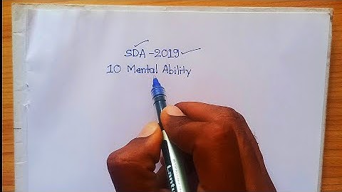 Mental Ability in Kannada | SDA 2019 | Mental Ability previous question paper solved