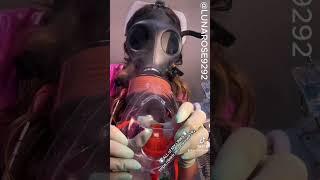 Happy Gas Mask Monday! Check out pages for this! #gasmask #oxygenmask #gloves #latex #nurse