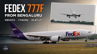 FedEx 777F from Bengaluru! N854FD “Faith” Landing at Cologne Bonn CGN