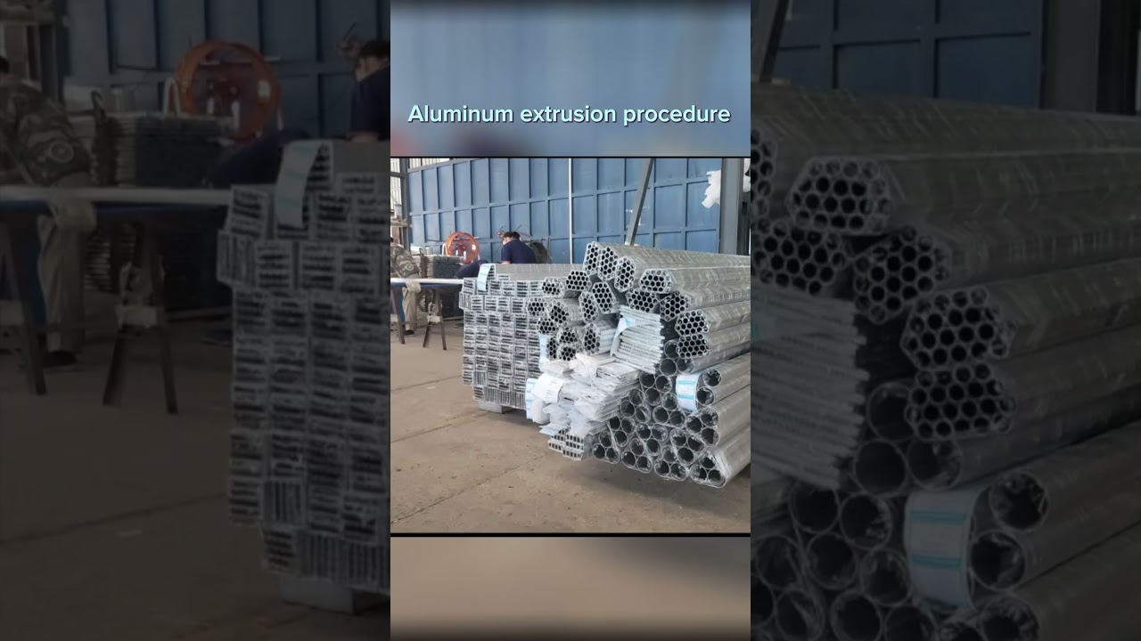 real time video of aluminum profile extrusion production