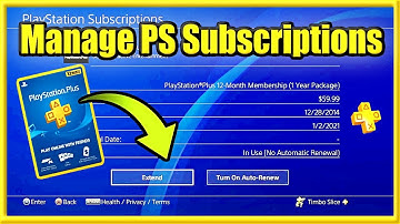 How to Manage PlayStation Subscriptions on PS4 (Turn On & Off Auto Renew or Extend PS Plus)