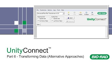Bio-Rad UnityConnect Training - Part 6 - Transforming Data (Alternative Approaches)