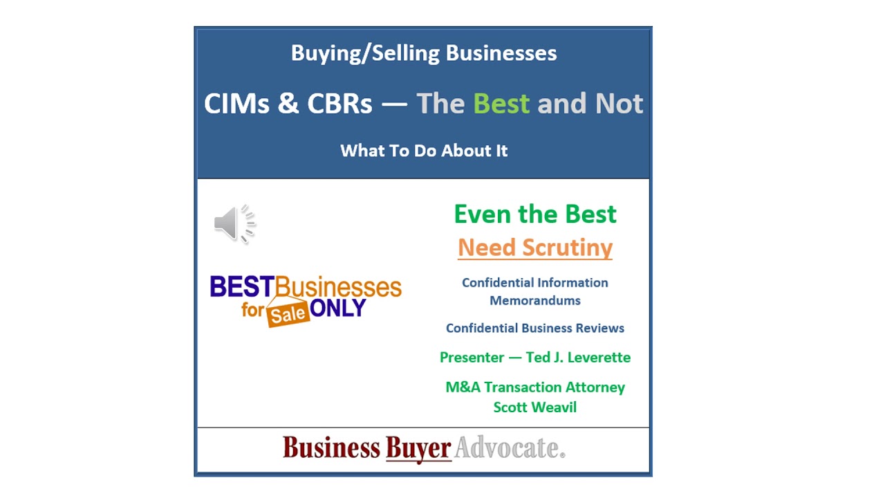 CIMs & CBRs ― The Best and Not