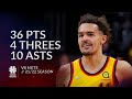 Trae Young 36 pts 4 threes 10 asts vs Nets 21/22 season