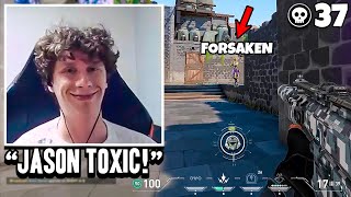 PRX SOMETHING PUNISHES FORSAKEN AND XCCURATE FOR BEING TOXIC &amp; TEA BAGGING IN RANKED!! | VALORANT