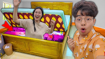 THẮNG TÊ TÊ HẰNG NGA TRỐN TÌM TẠO CĂN PHÒNG BÍ MẬT BÊN TRONG CHIẾC GIƯỜNG NGỦ