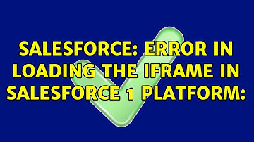 Salesforce: Error in loading the iFrame in Salesforce 1 Platform:
