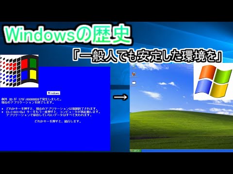 【ゆっくり解説】Windowsの歴史 前編「一般層にも安定したOSを」(初代～XP)