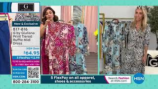G by Giuliana Print Tiered Ruffle Midi Dress G by Giuliana Print Tiered Ruffle Midi Dress