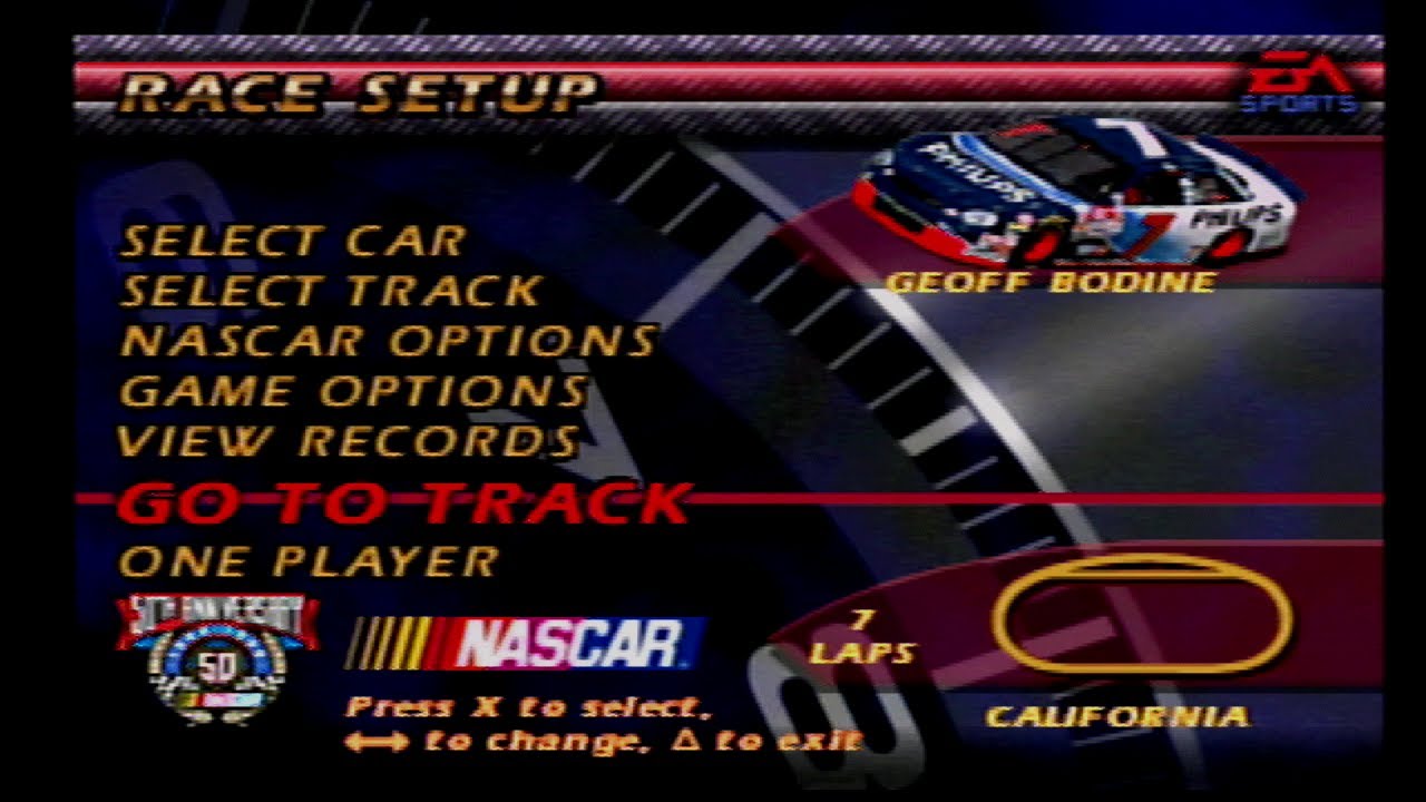 NASCAR 99 - Geoff Bodine @ California - YouTube