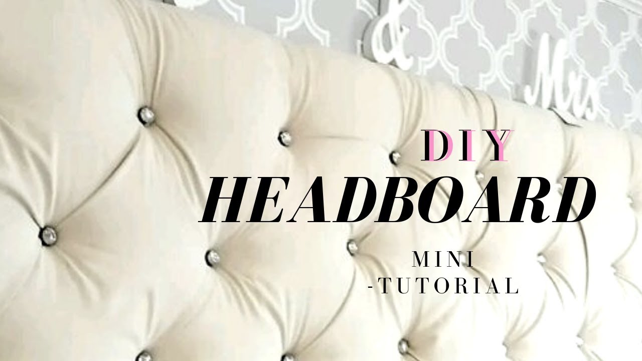 Tufted headboard DIY No Sew YouTube