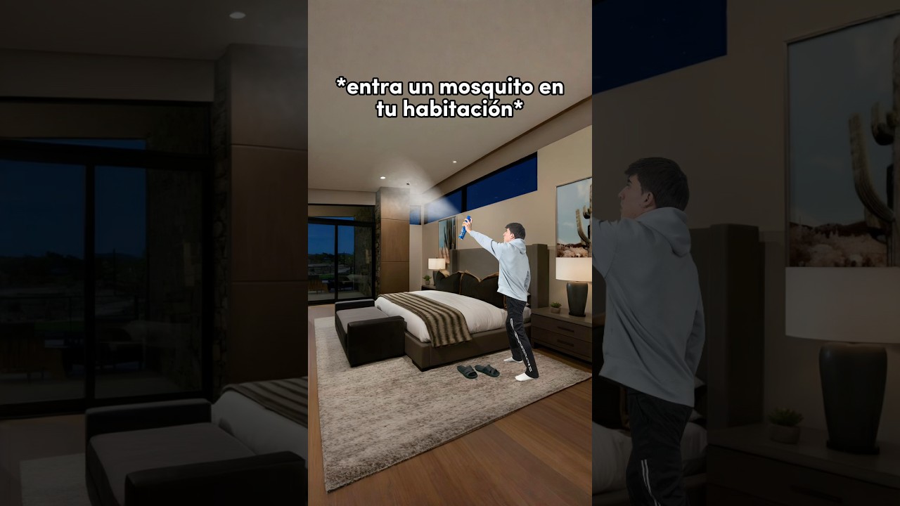 CUANDO ENTRA UN MOSQUITO EN TU HABITACIÓN 🦟 #shorts