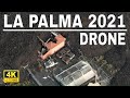 LA PALMA VOLCANO: Consequences of Volcanic Eruption. Aerial Views. Final outcome! 4K Drone. 60 fps.