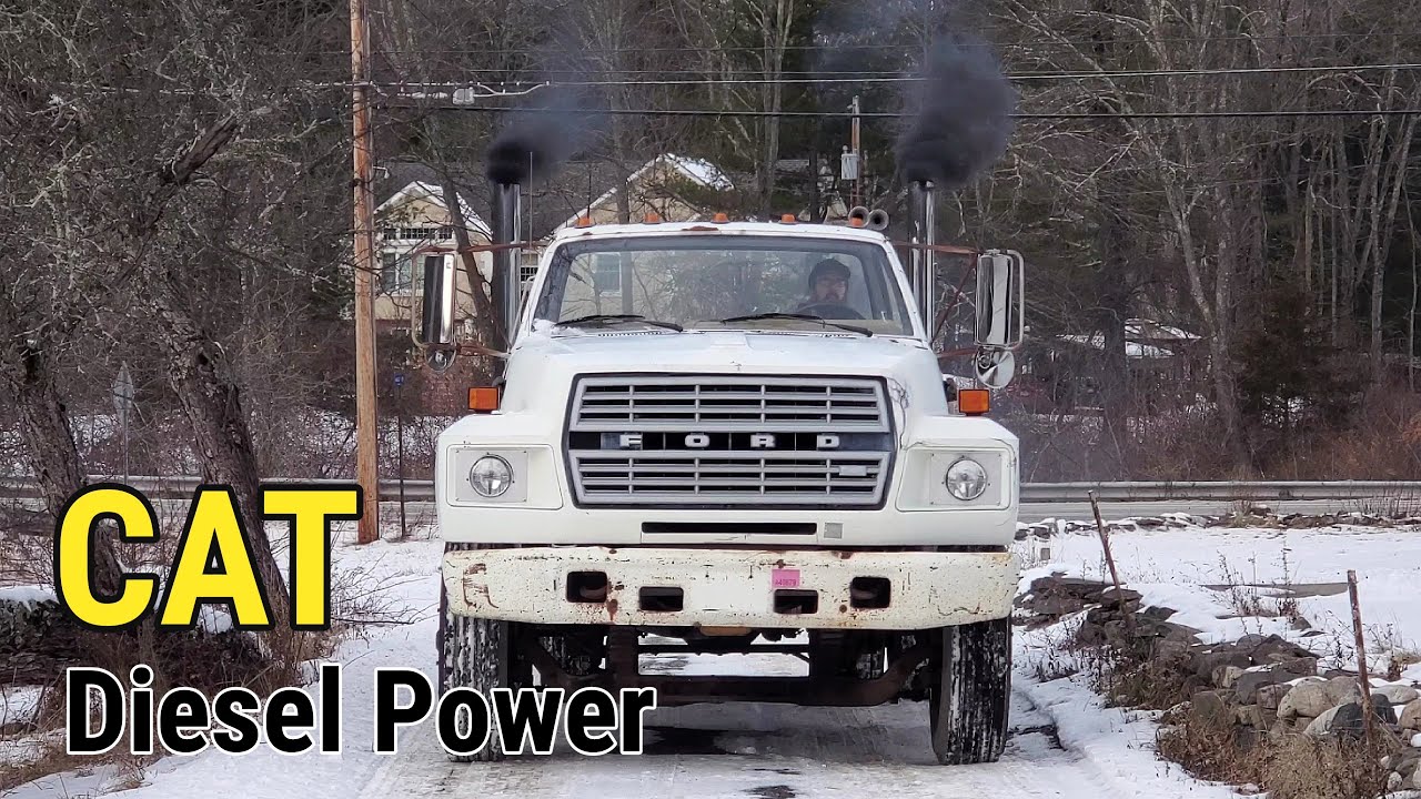 Cold Start POV Test Drive. Frozen Air Brake Fix. 1985 Ford F8000 CAT 3208T YouTube