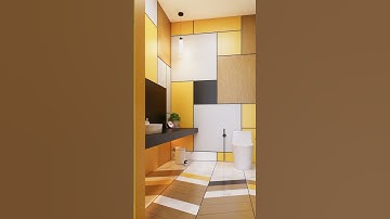 Unique Bathroom Design (part 10) | Enscape Render Animation #shorts #bathroomdesign