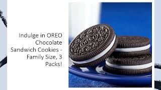 Indulge in OREO Chocolate Sandwich Cookies - Family Size, 3 Packs!