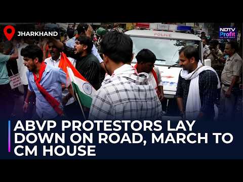 ABVP Protestors March To Jharkhand CM Hemant Soren's Residence Over Jharkhand Exam Row