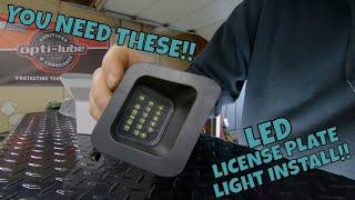 How to install LED license plate lights on a Dodge Ram