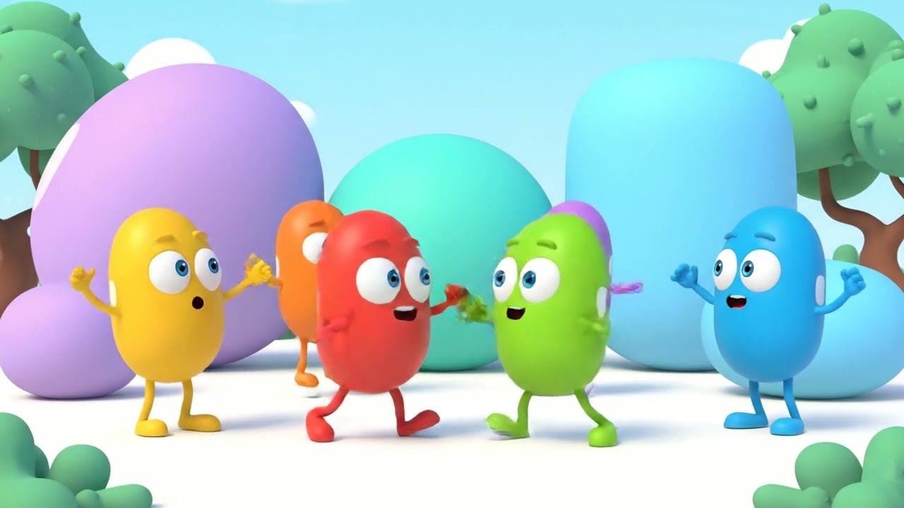 Забавная песенка про падающих бобов из Fall Guys в конце | Смешная песенка для малышей | Детские ...