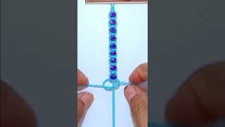 BEADS CRYSTAL MACRAME BRACELET, CARA MEMBUAT GELANG BENANG MOTIF KRISTAL