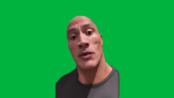 The Rock Eyebrow Raise meme (Green Screen) – CreatorSet