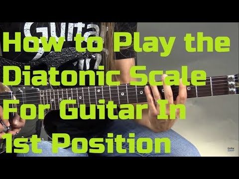 How to Play the Diatonic Scale For Guitar In 1st Position  GuitarZoomcom