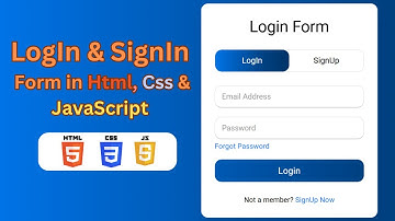 How to Create a Sign-in and Login Form with HTML, CSS, and JavaScript | Coding Darasgah