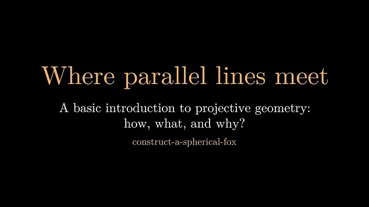  solved prove two parallel lines intersect at infinity 9to5science